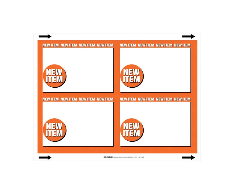 Centurion English New Item Laser Print Sign Card Stock 11 in. H x 8.5 in. W