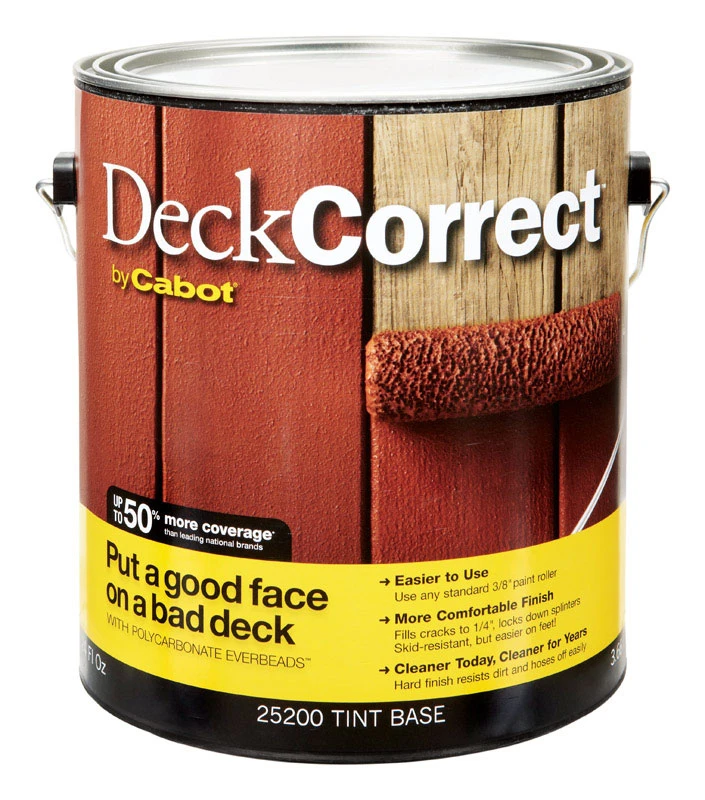 Cabot Solid Tintable Tint Base Water-Based Latex Deck Stain 1 gal.