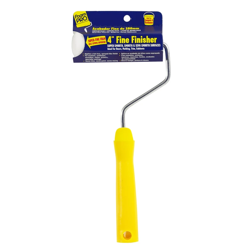 FoamPRO Fine Finisher 4 in. W Mini Paint Roller Frame and Cover Threaded End