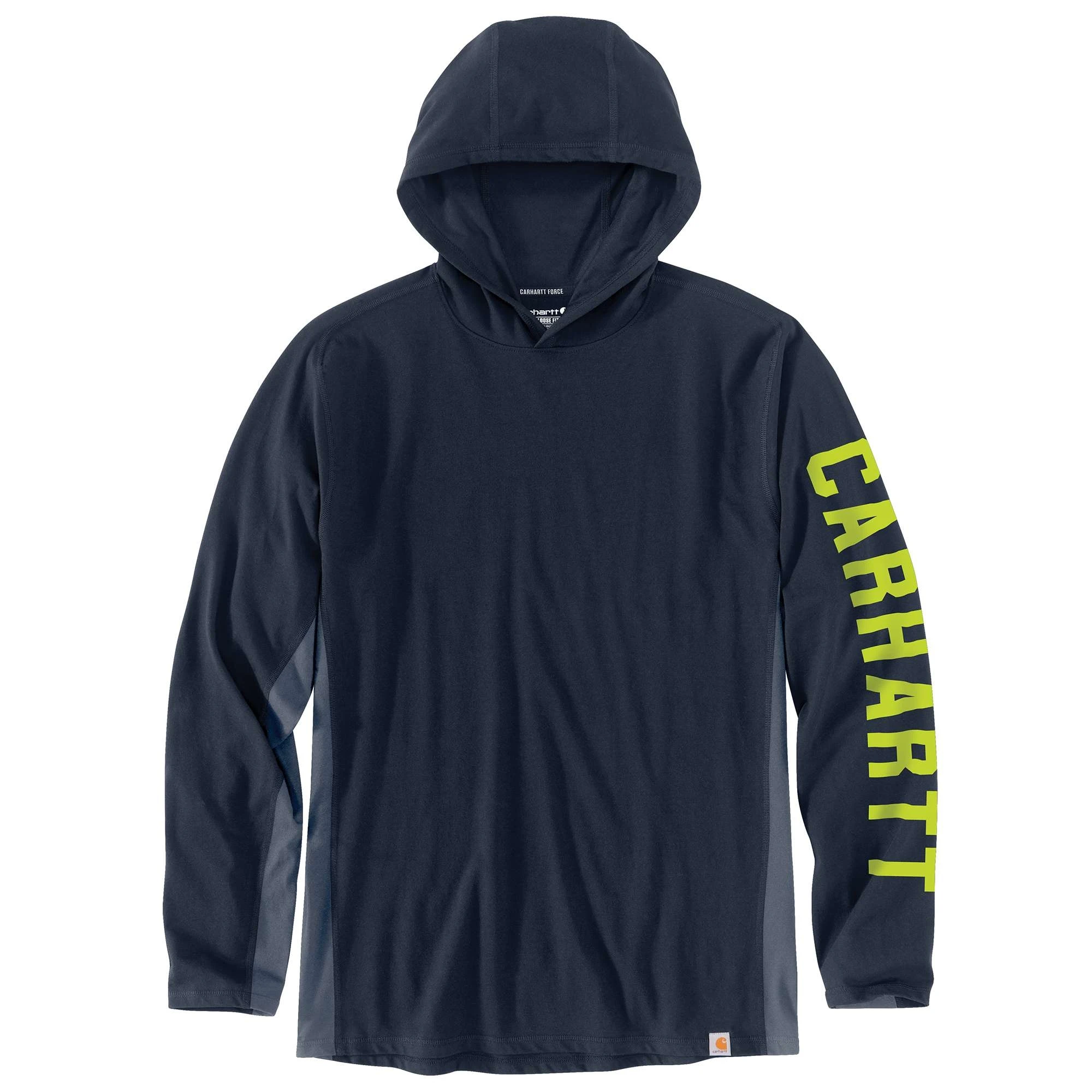 Force Relaxed Fit Midweight Long-Sleeve Logo Graphic Hooded T-Shirt