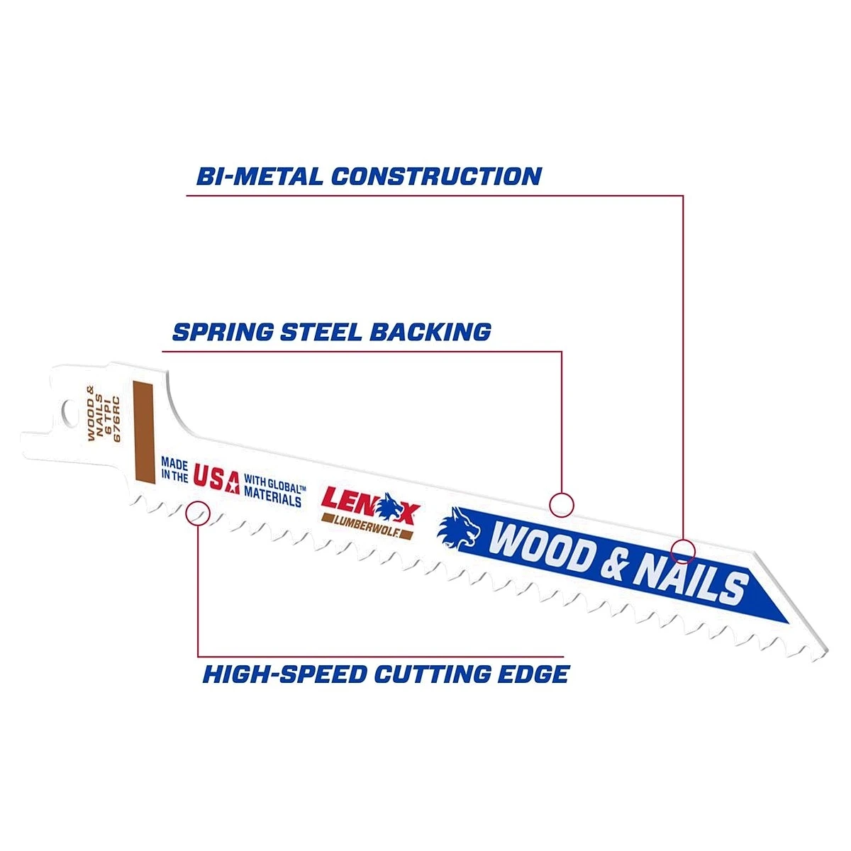 6-In. 6-TPI Bi-Metal Reciprocating Saw Blade
