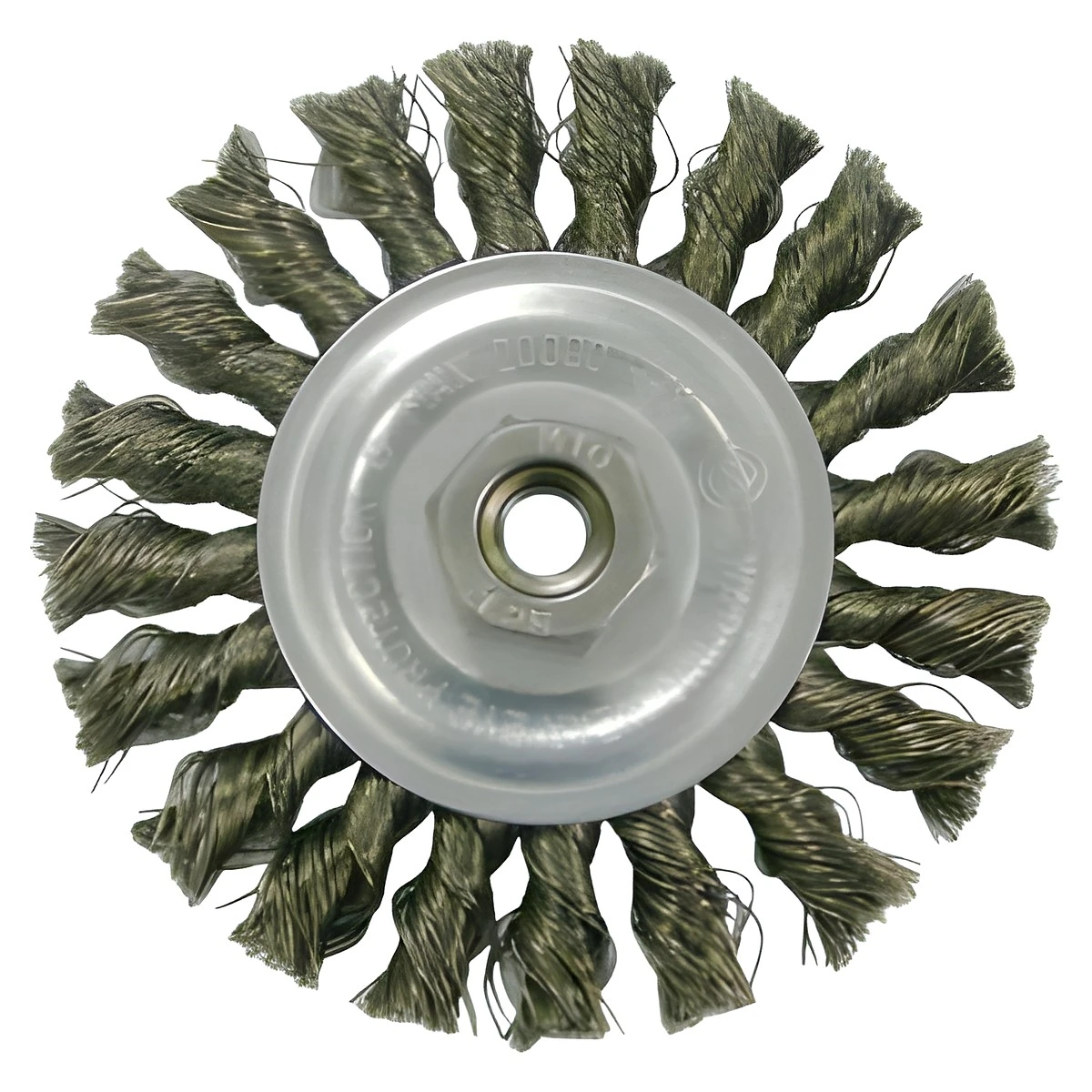 ® Knot Wire Wheel, 4 Inch Diameter, .014 Carbon Steel, M10x1.5 Arbor