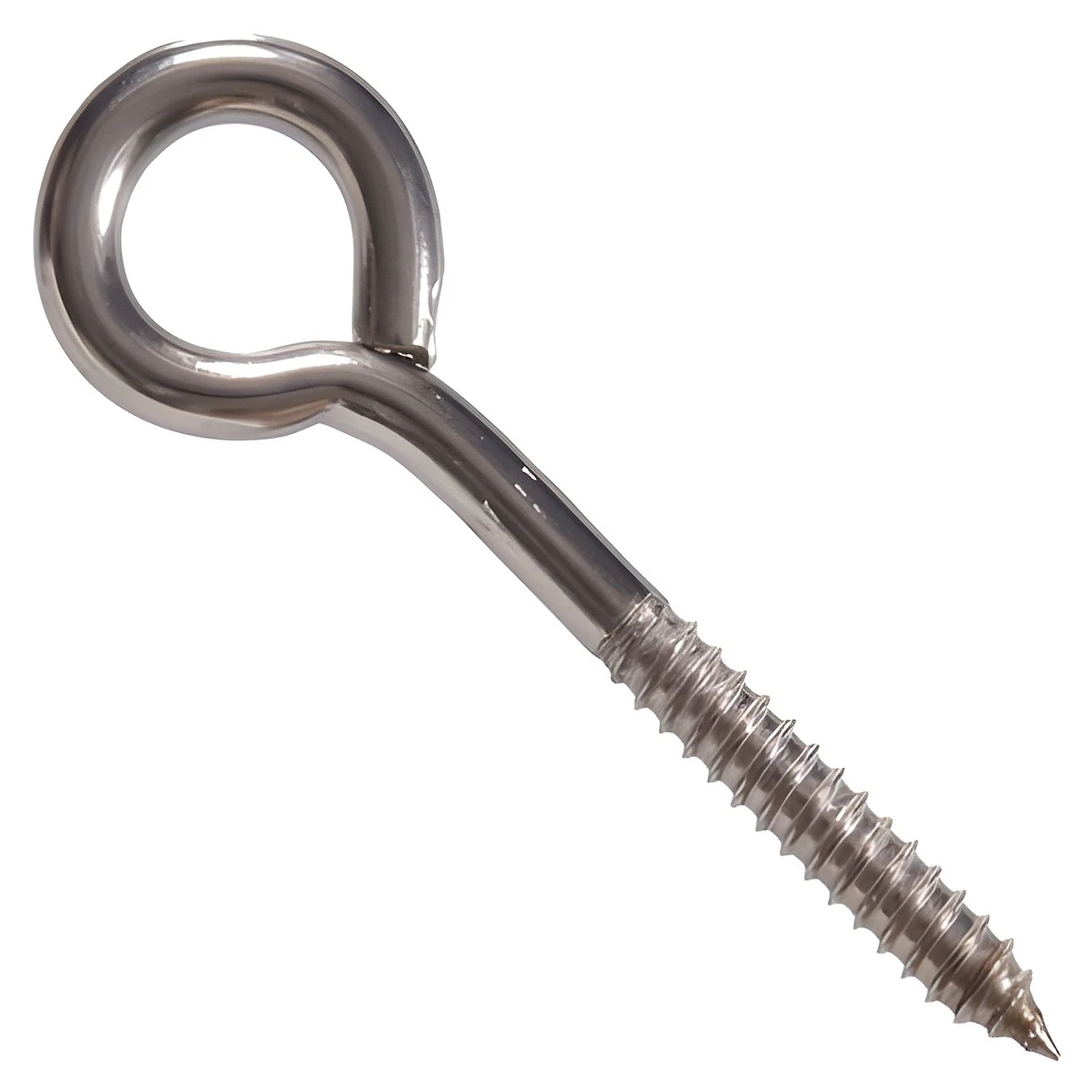 Stainless Steel Eye Lag Screw 3/8" X 4-1/2" - Heavy Duty Threaded Bolt