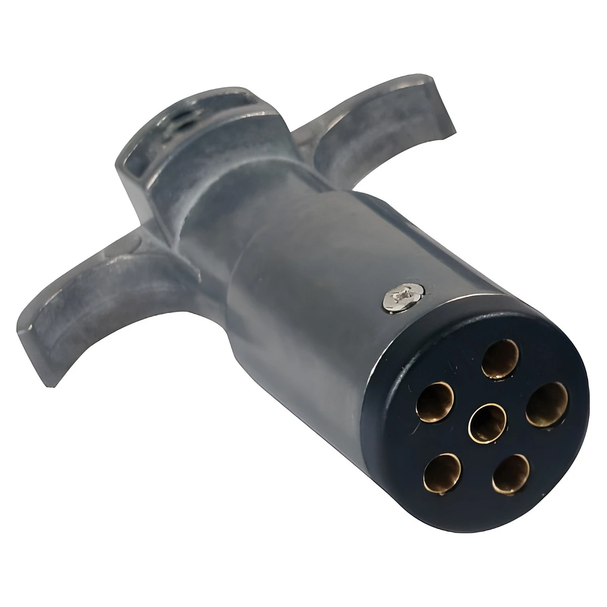 Round Pin Trailer End Connector, 6-Way