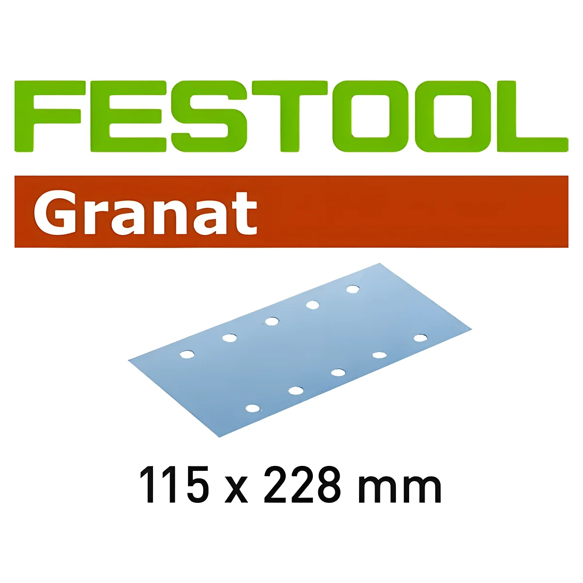 Festool 498946 4-1/2-in x 9-in P80-Grit Granat Abrasive Sheet 50-Pack