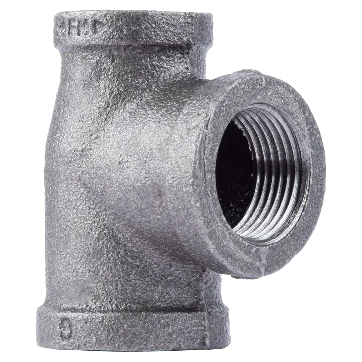 1 x 3/4 x 1 In. Black Pipe Reducing Tee