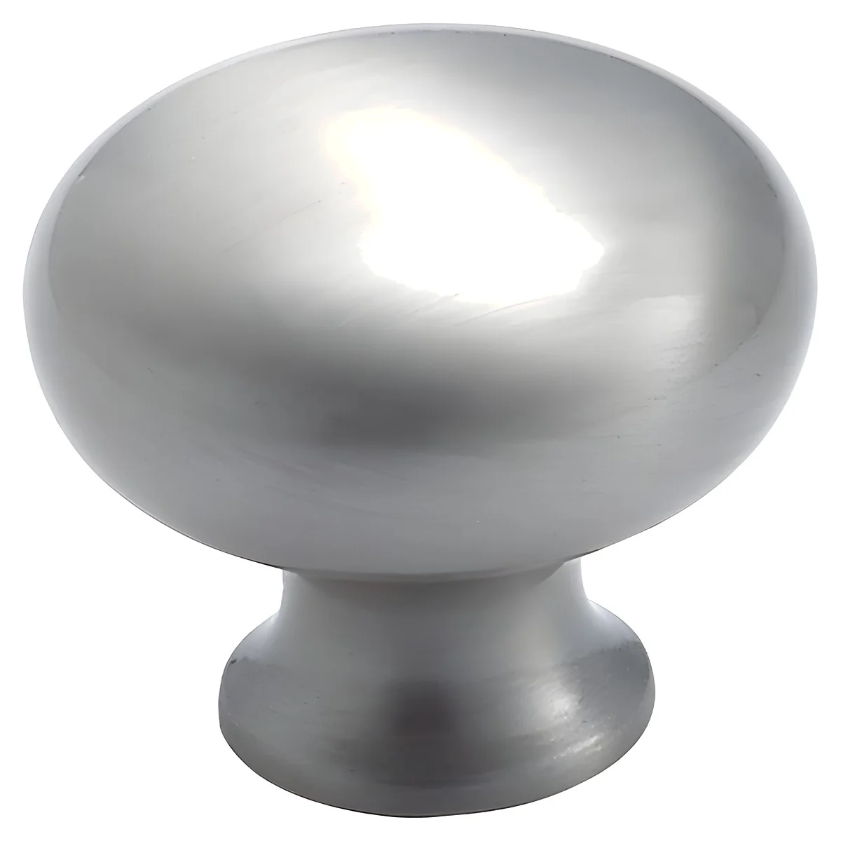 Satin Chrome Traditional Cabinet Knob, 1-1/4 In.