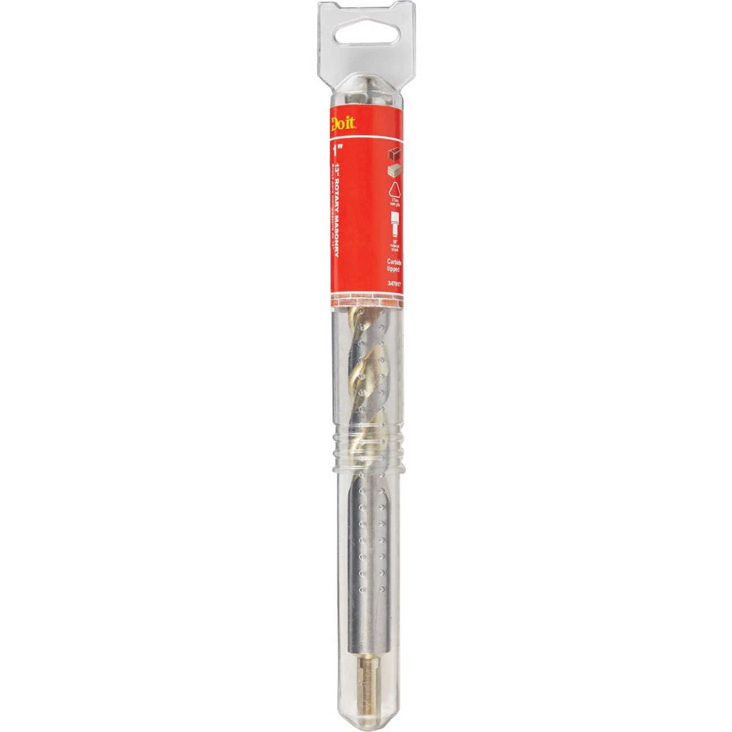 1 Inch X 13 Inch Rotary Masonry Drill Bit - High Quality Zinc Finish