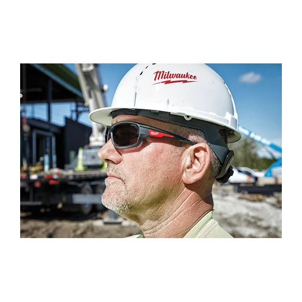 48-73-2020 High Performance Safety Glasses With Clear Lenses - Red/black Frame