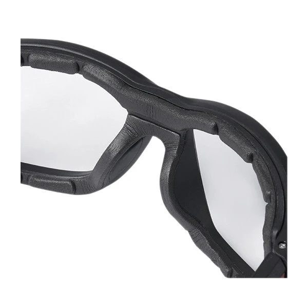 High Performance Safety Glasses With Gasket Clear Lenses Red/black Frame