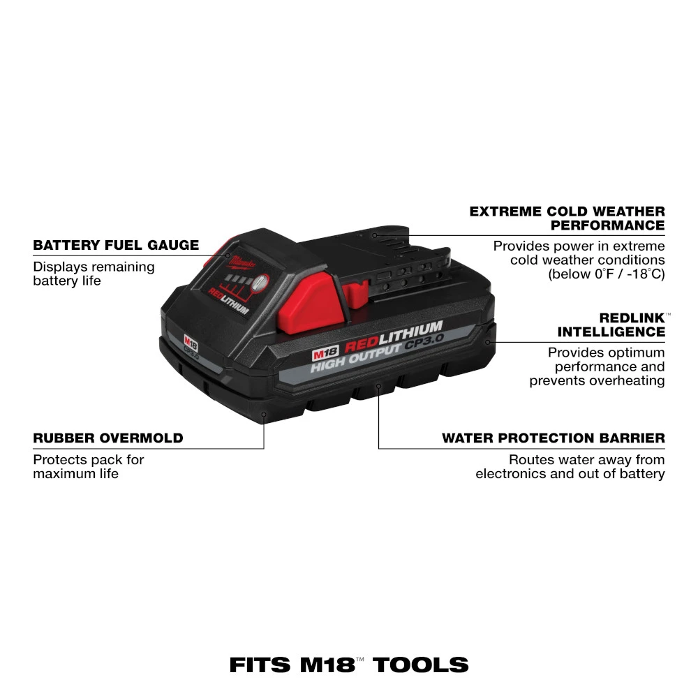 MLW48-11-1837 M18 Redlithium High Output CP3.0 Battery - Pack of 2
