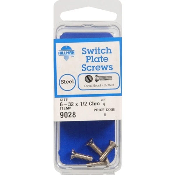 Switch Plate Screw 6-32 X 1/2 Chrome Finish - Fp-sw Pl Scr