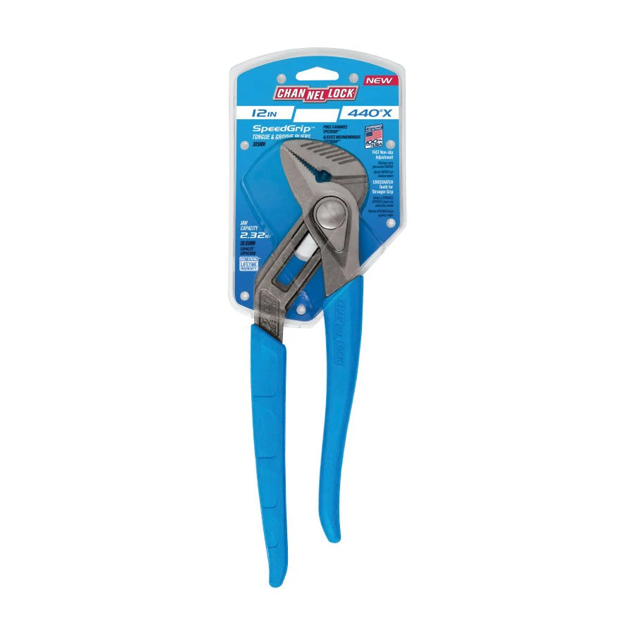 140-440X 12 in. Straight Jaw Tongue & Groove Pliers