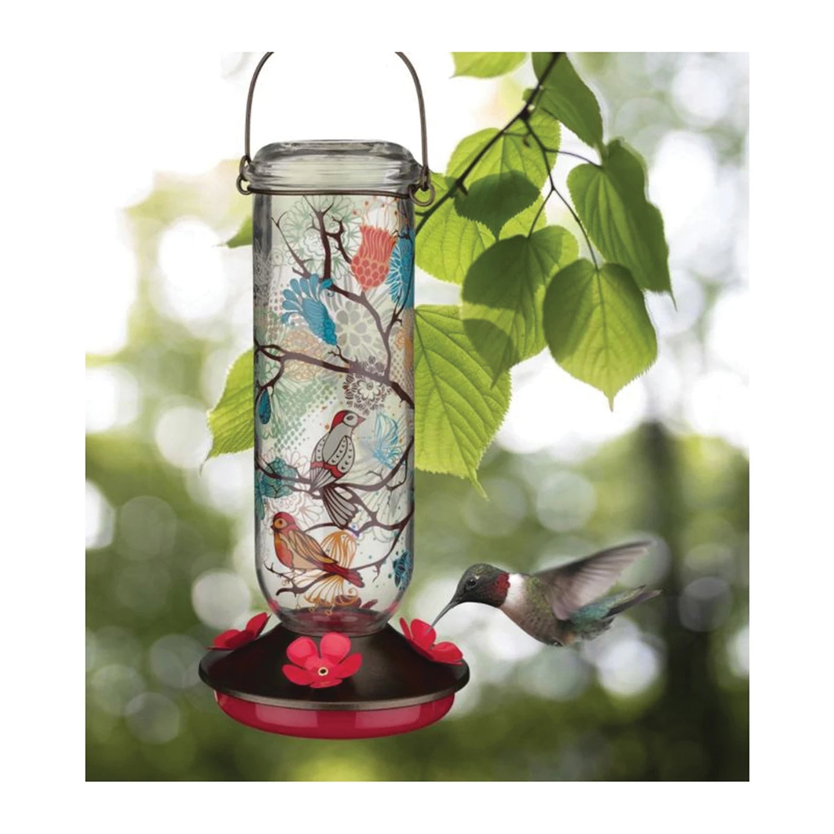 Hummingbird Feeder For Birds - Vibrant Red Design