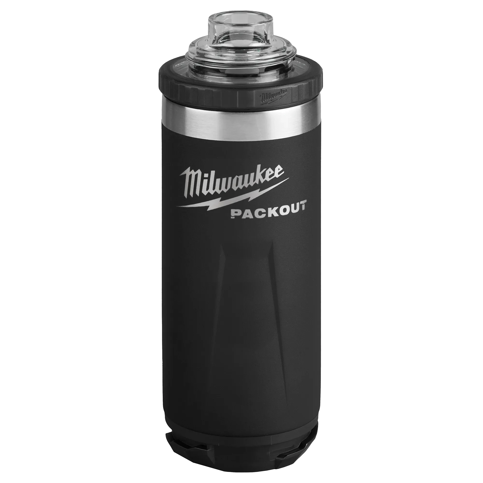 Milwaukee Packout 24 Oz. Black Insulated Bottle With Chug Lid - Durable & Versatile