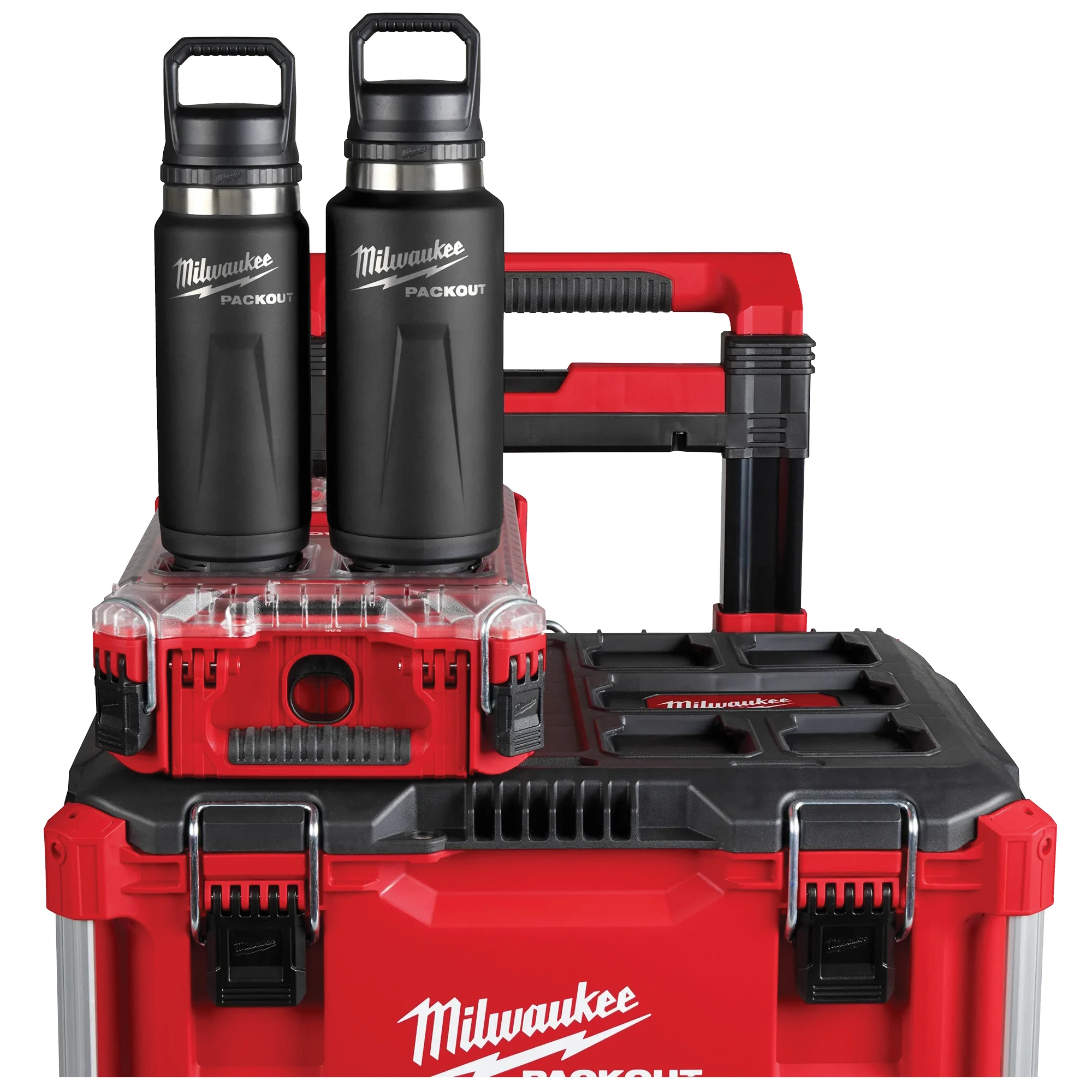 Milwaukee Packout 24 Oz. Black Insulated Bottle With Chug Lid - Durable & Versatile