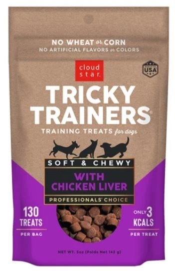 Cloud Star Chewy Tricky Trainers Liver Dog Treats, 5 oz., 5 ounce