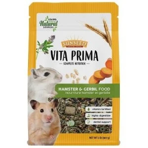 Vita Prima Sunscription Hamster & Gerbil Food, 2 Pounds, Nutritious Formula