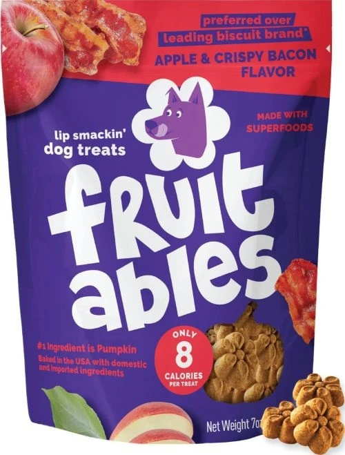 Crispy Bacon & Apple Natural Dog Treats, 7 Oz Pouch
