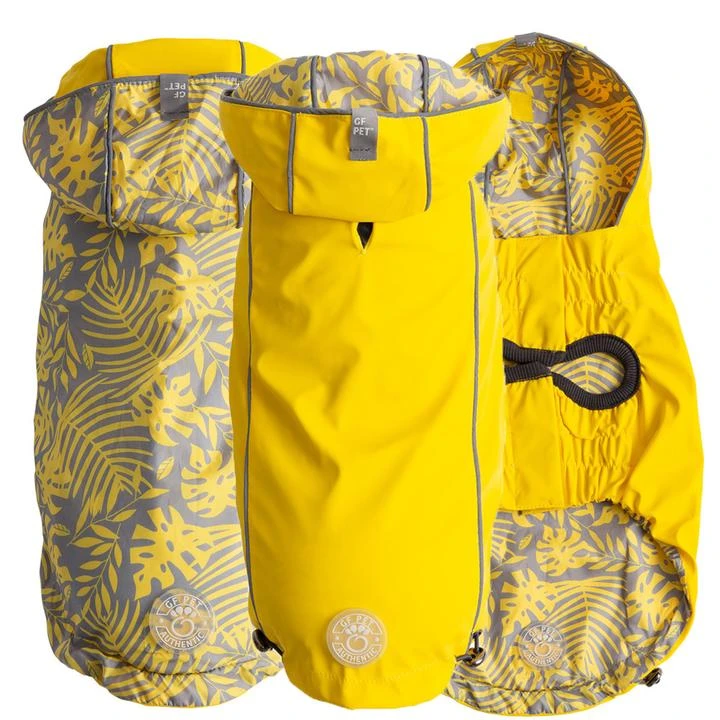 Gf Pet Reversible Rain Coat, Extra Small Yellow