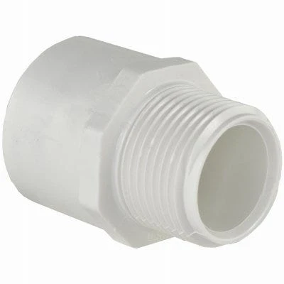 CHARLOTTE PIPE Schedule 40 PVC Pressure Male Adapter, White, 1-In.