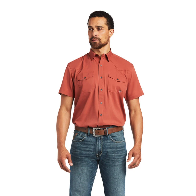 ARIAT MEN'S VentTEK Western Fitted Shirt, SMALL