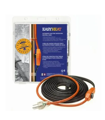 EASY HEAT Automatic Water Pipe Heating Cable, Freeze Protection, 12-Ft.