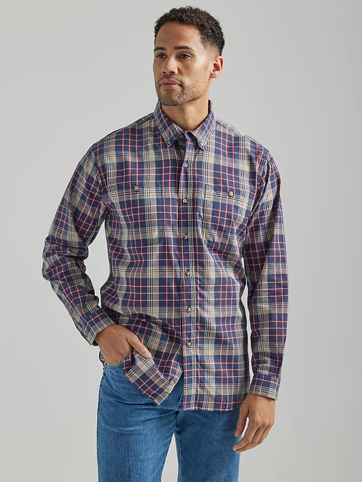 MNS RIDGE PLAID LS 2XL