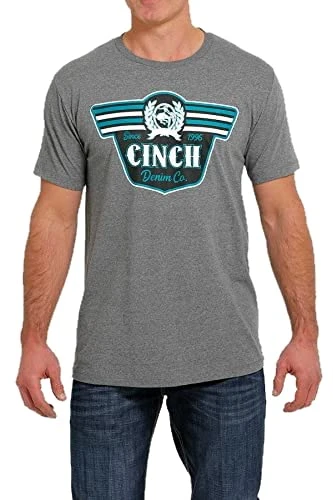 CINCH MNS SS HEATHER GREY TEE L