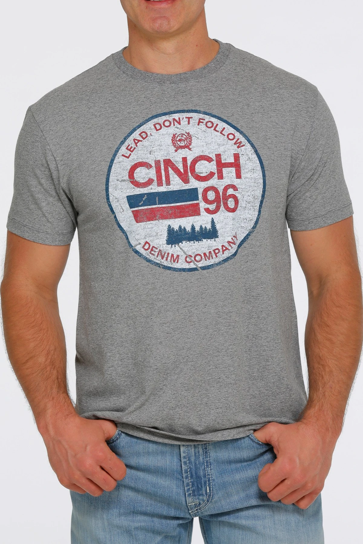 CINCH MEN'S CINCH 96 TEE, CARBON, SMALL