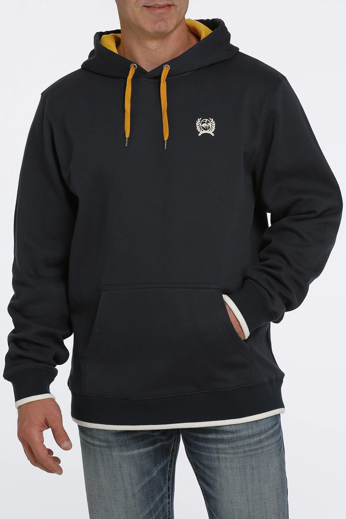 MN PULLOVER HOOD NAV L