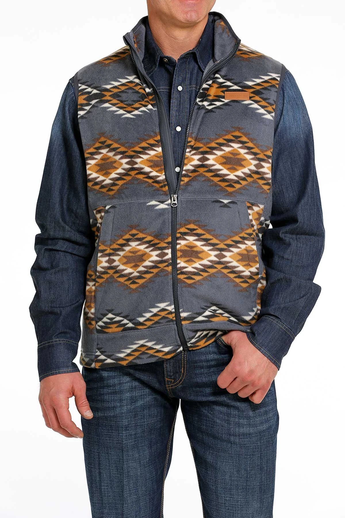 CINCH MNS FLEECE VEST M