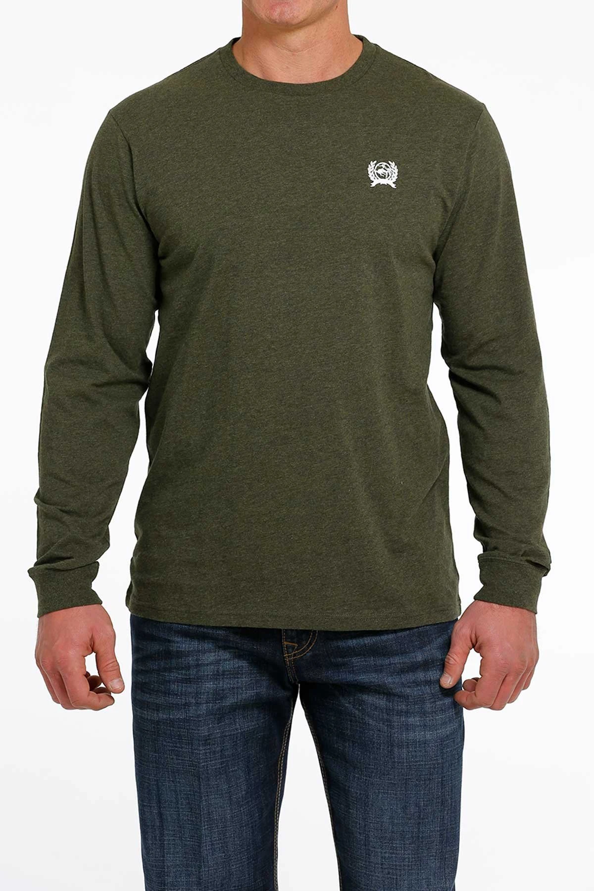 CINCH MNS HEATHER OLIVE TEE XL