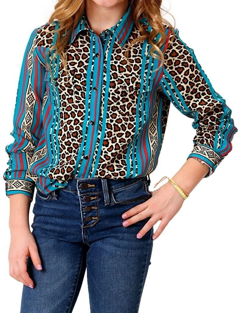 ROPER GIRLS LEOPARD STRIPE M