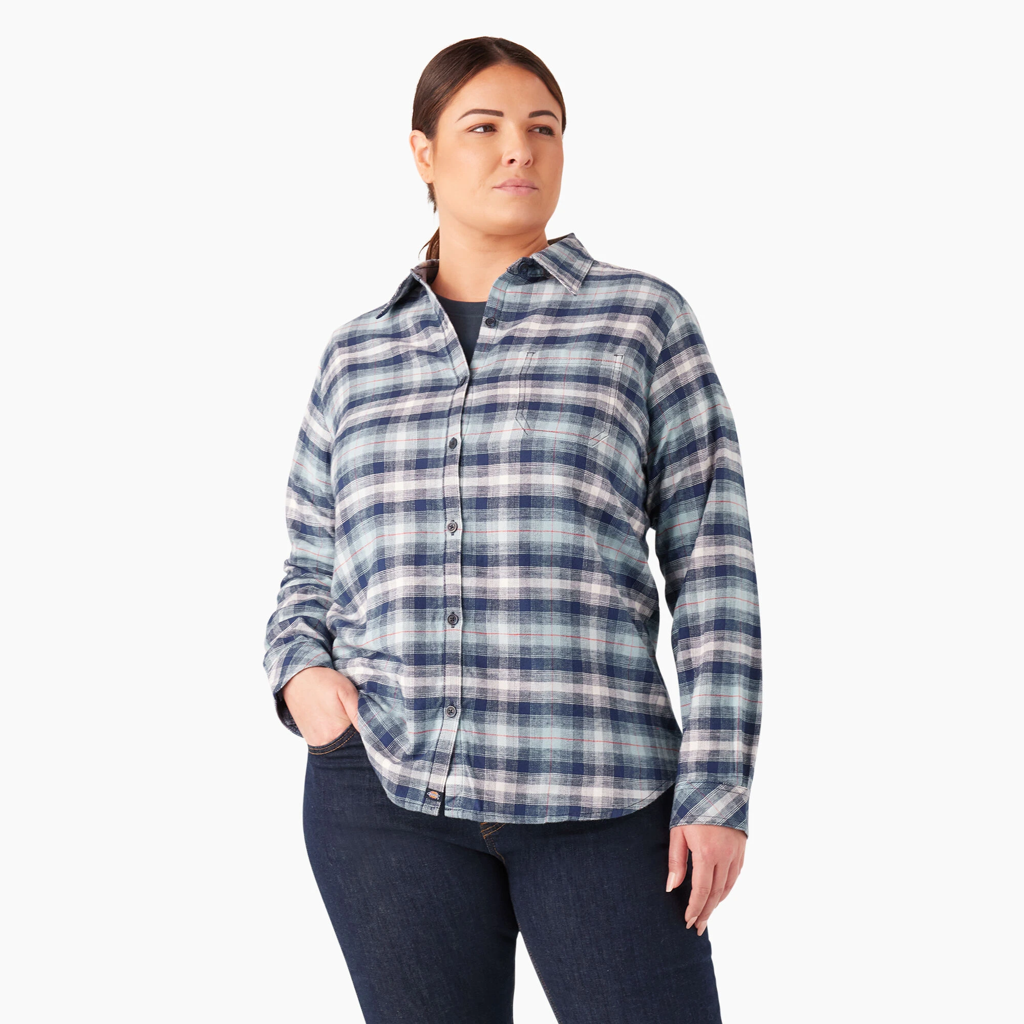 W C1F FLNL PLAID SHIRT PLUS 1PS