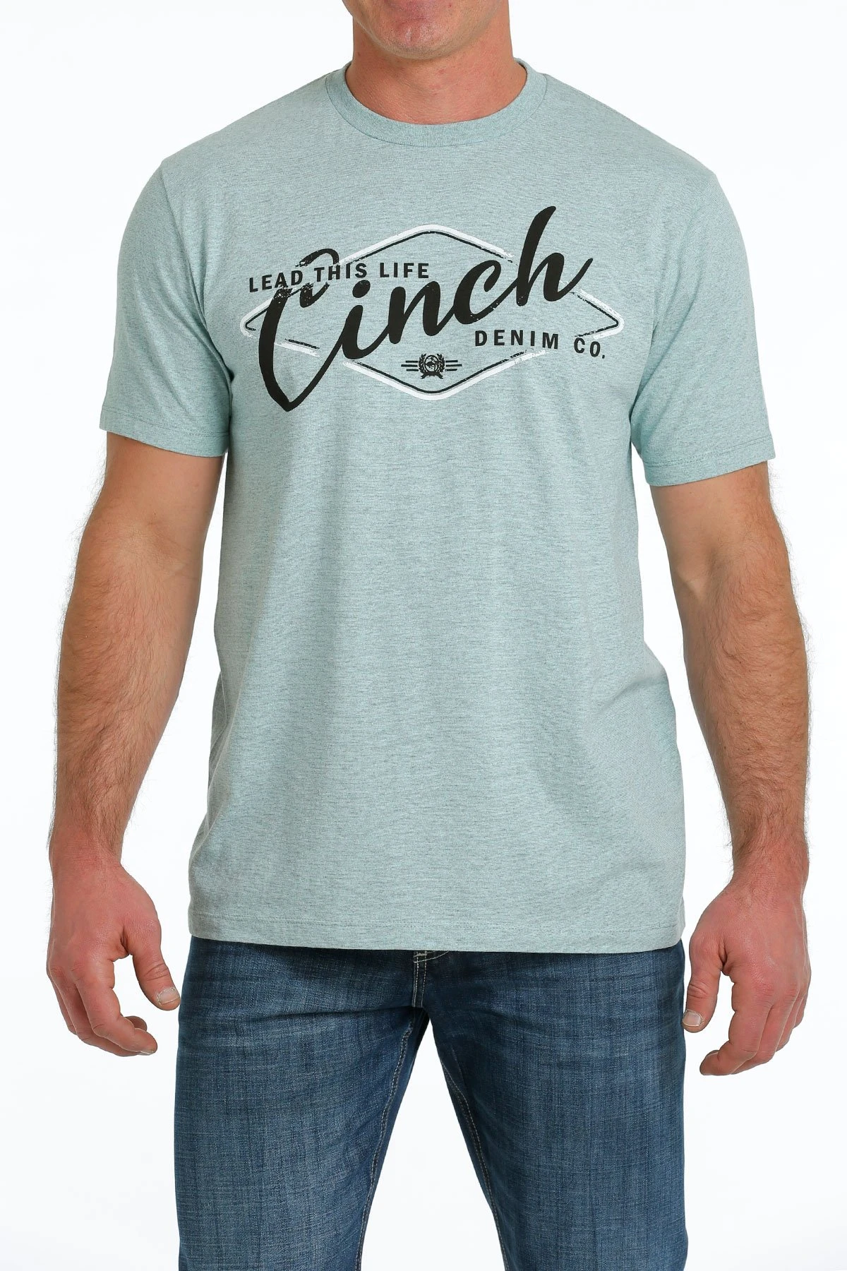 CINCH MNS HEATHER TEAL SS TEE M