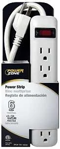 Or801118 6-outlet Power Strip With 18-inch Cord, Surge Protection
