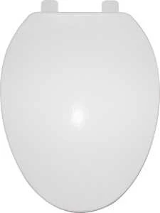 ProSource Q-019-WH Elongated Toilet Seat, 19 In, Slow Close, White