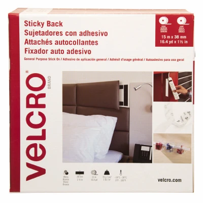 Sticky Back Tape, White, 1.5-In. x 16.4-Yd., Sold In Store By The Foot
