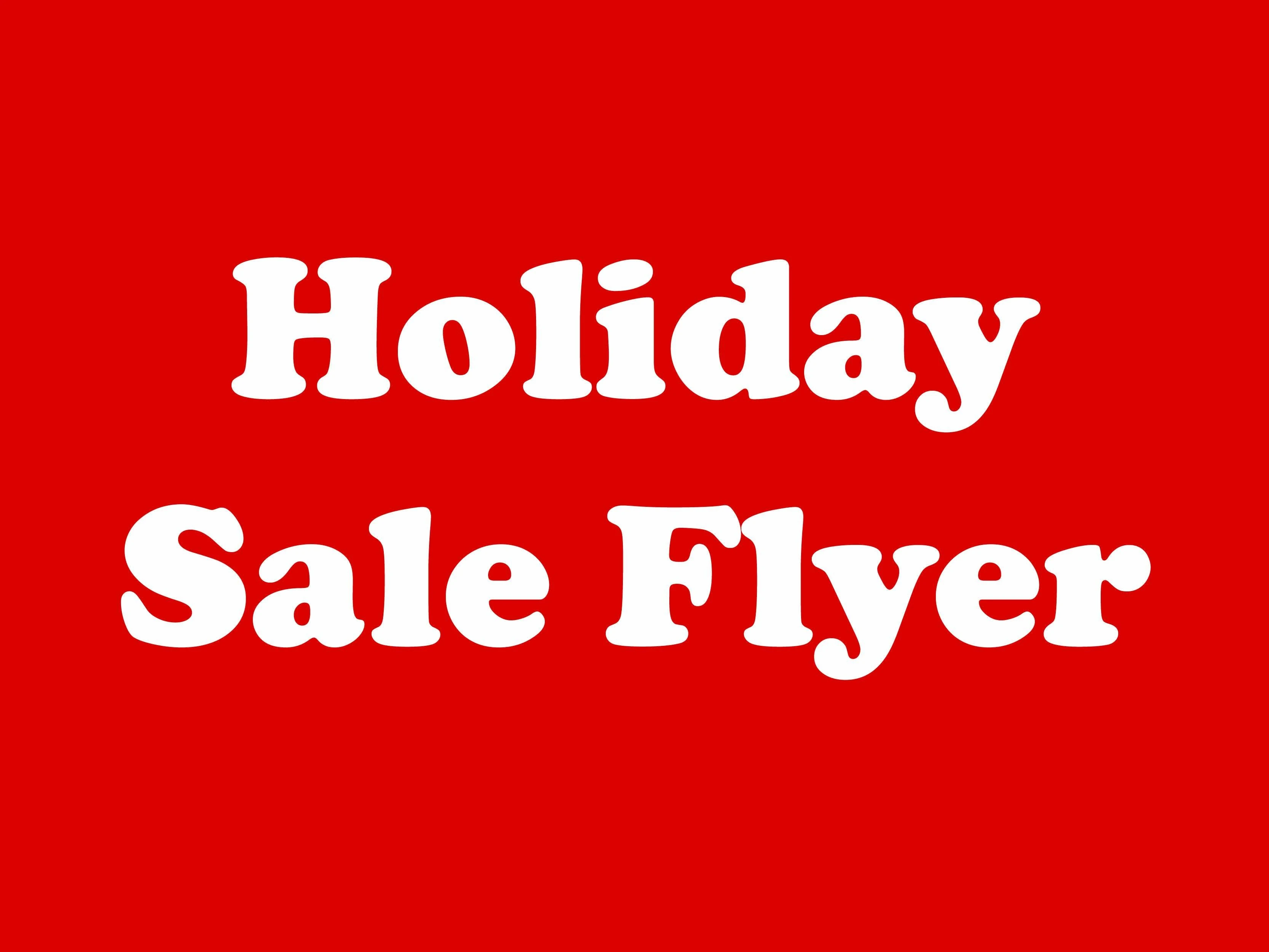 Holiday Sale Flyer