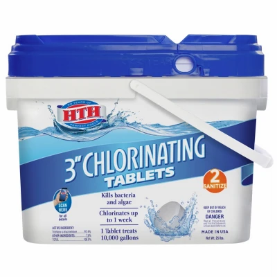 HTH Pool Care Tablet Chlorinating Chemicals 25 lb