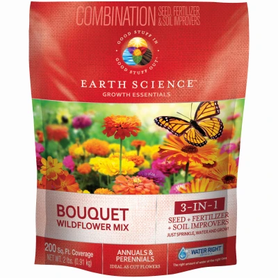 Growth Essentials Bouquet Wildflower Mix, Covers 200 Sq. Ft., 2 Lbs.