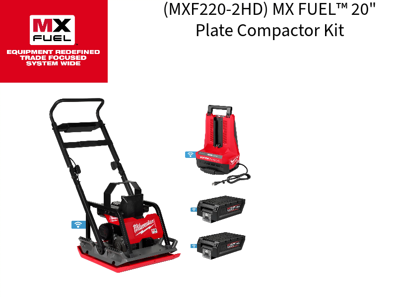 (MXF220-2HD) MX FUEL™ 20" Plate Compactor Kit