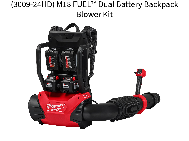 (3009-24HD) M18 FUEL™ Dual Battery Backpack Blower Kit