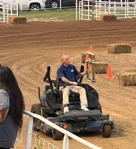 Winner Kevin Lewis takes a lap1