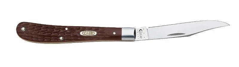 61048 Brown Synthetic Slimline Trapper Knife