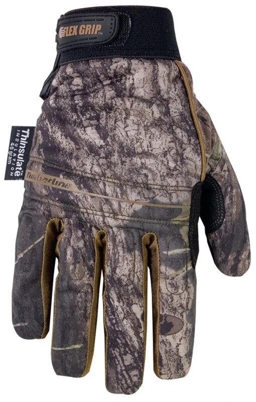 CLC Sportsman ML125X Work Gloves, Men's, XL, 11 in L, Wing Thumb, Elastic Cuff, Camouflage