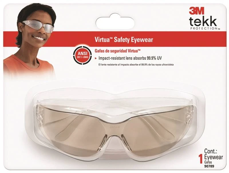 3M TEKK Protection 90789-80025T Lightweight Safety Glasses, Clear Frame