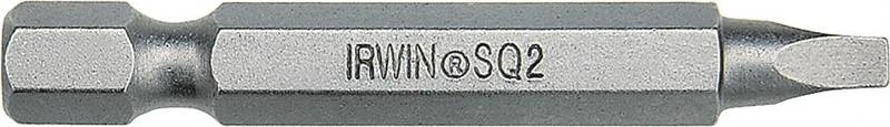 IRWIN 3522051C Power Bit, #2 Drive, Square Recess Drive, 1/4 in Shank, Hex Shank, 2 in L, High-Grade S2 Tool Steel