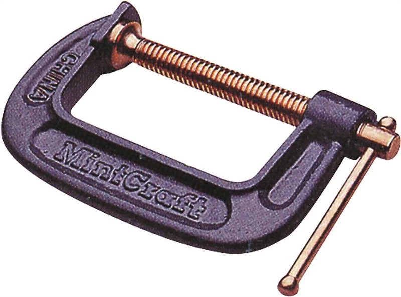 Vulcan Heavy Duty C-Clamp, Malleable Steel, Baked Gray